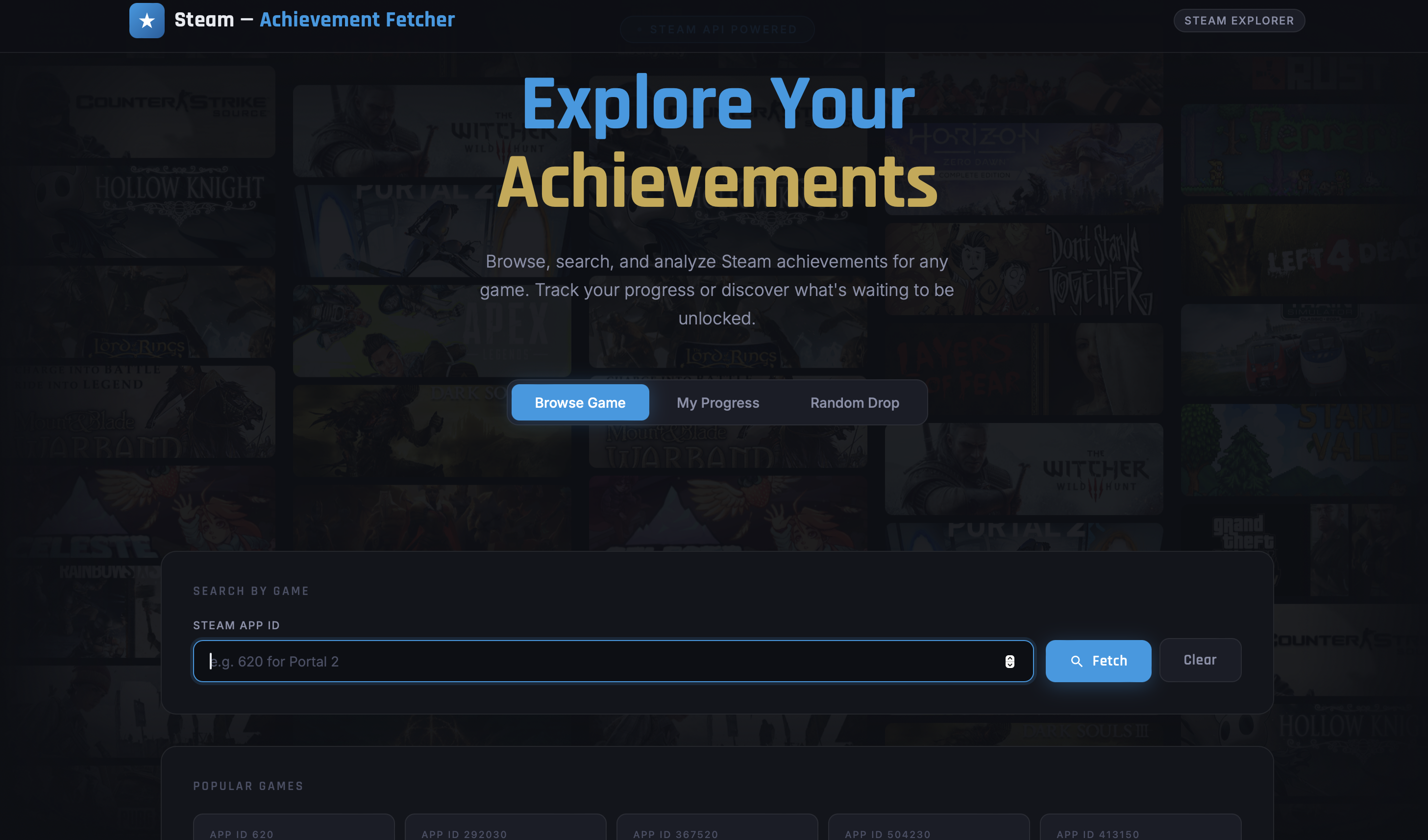 Steam Achievement Fetcher