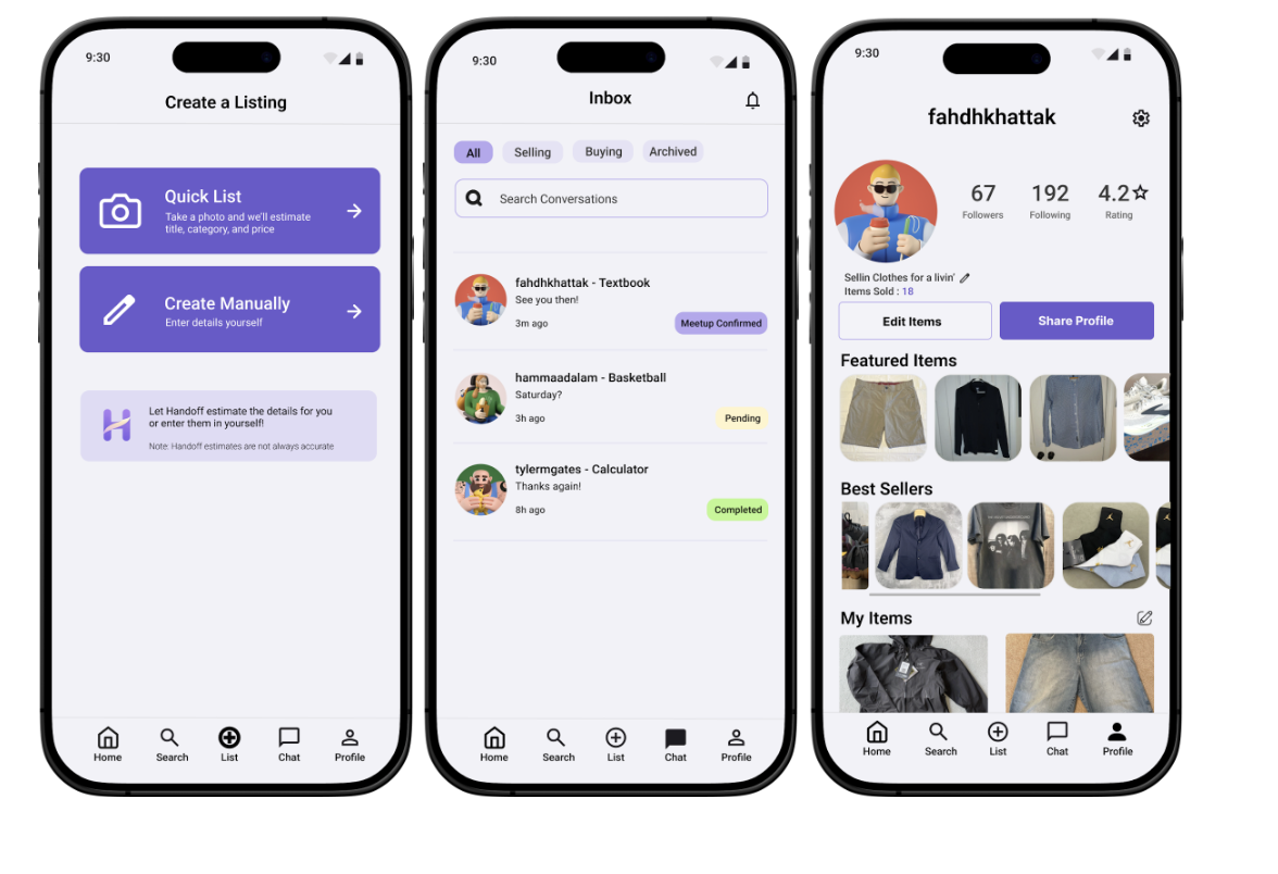 Handoff Hi-Fi Screens 2