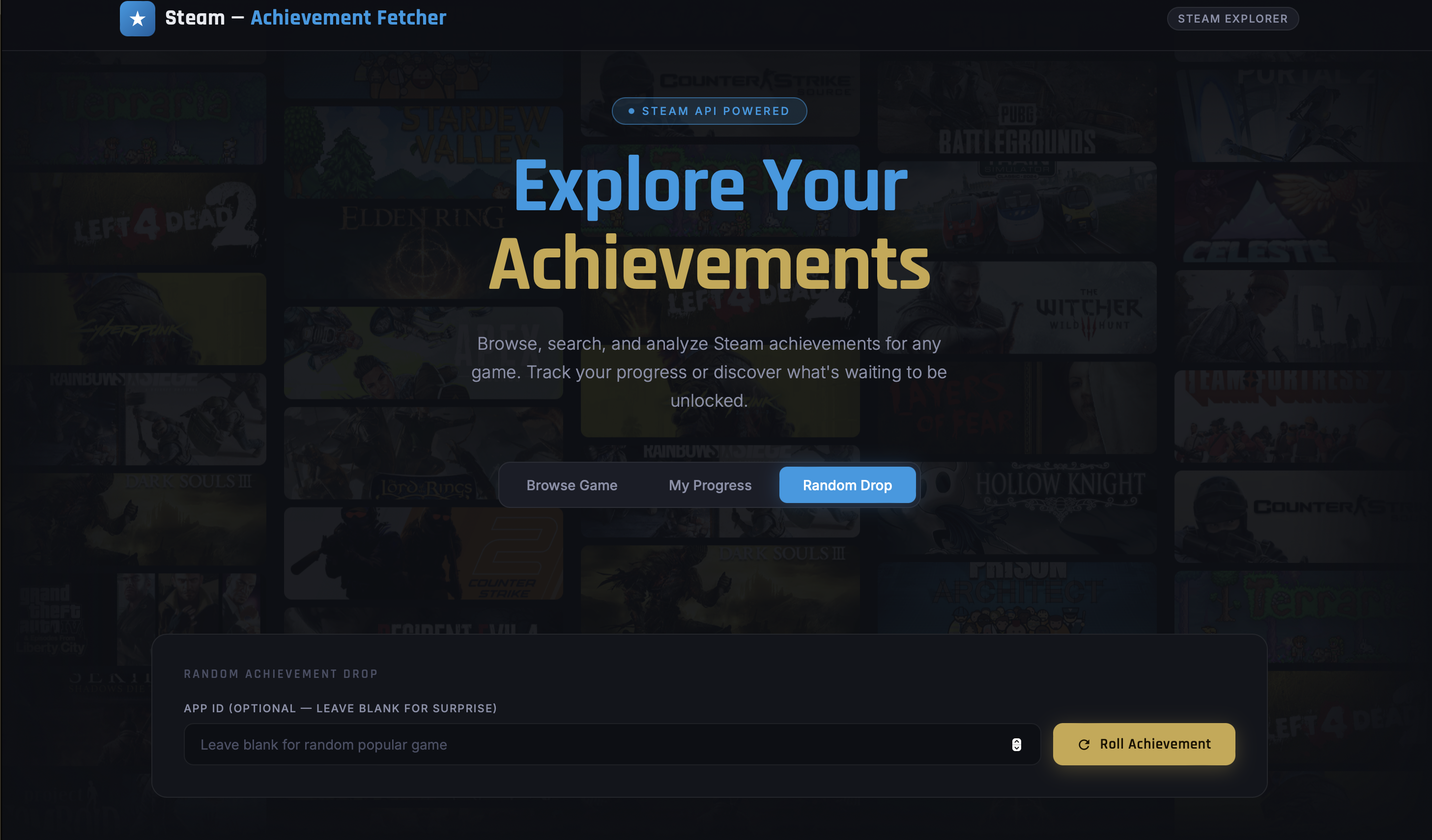 Steam Achievement Fetcher Browse